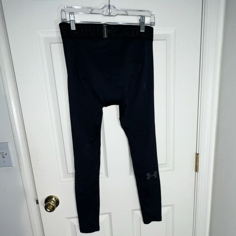 Under Armour ColdGear Men's Black Compression Pants Size L Athletic Skinny Leg